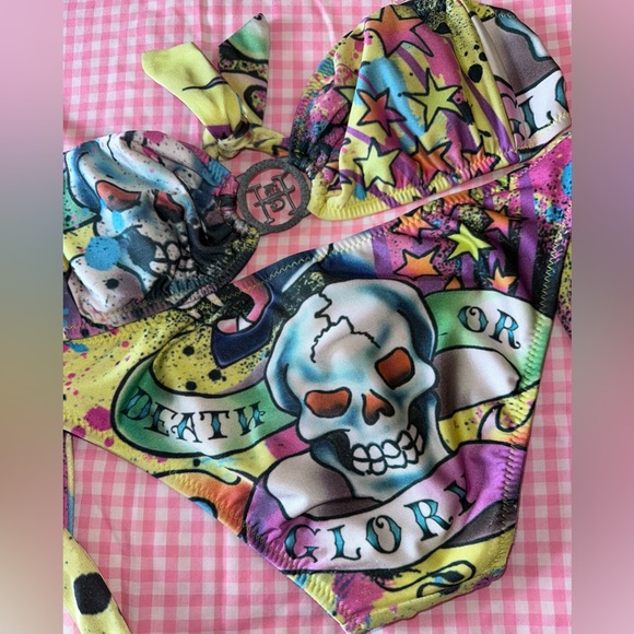 Ed Hardy Other - ⛔️SOLD⛔️ Don Ed Hardy Hollywood by Christian Audigier Sexy Y2K Halter Bikini